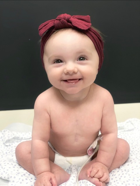 Photo of Sawyer at eight months old.