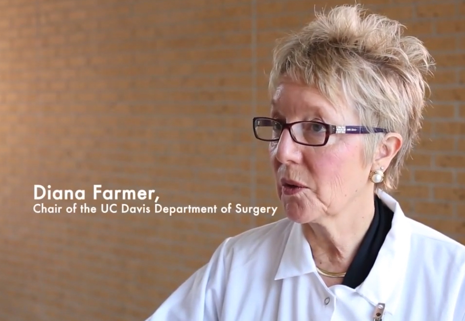 Dr Diana Farmer of UC Davis Health in a video explaining the benefits and future of stem cells in fetal surgery for spina bifida.