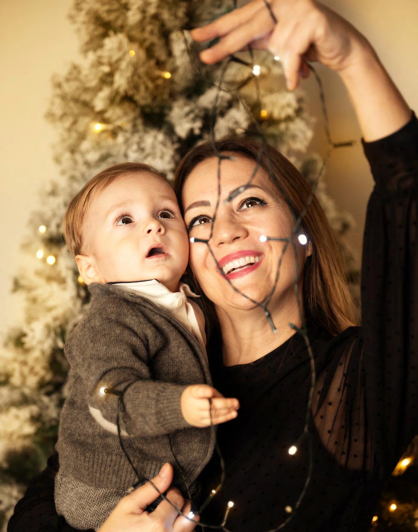 lights and baby