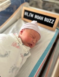 Baby boy Noah sleeps peacefully at the hospital
