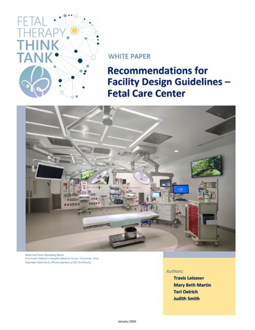 White Paper – Recommendations for Facility Design Guidelines – Fetal Care Center