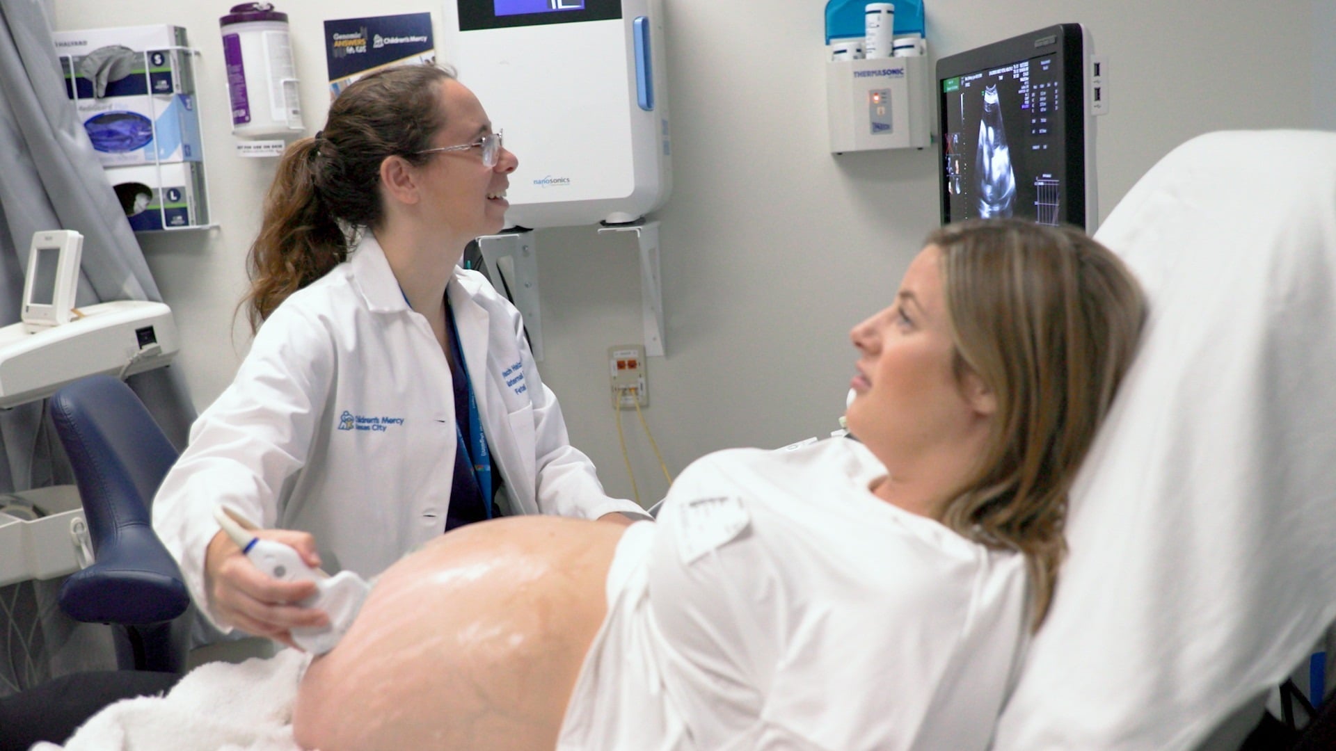 Genetic Mercy An expectant mom undergoes an ultrasound at Children's Mercy
